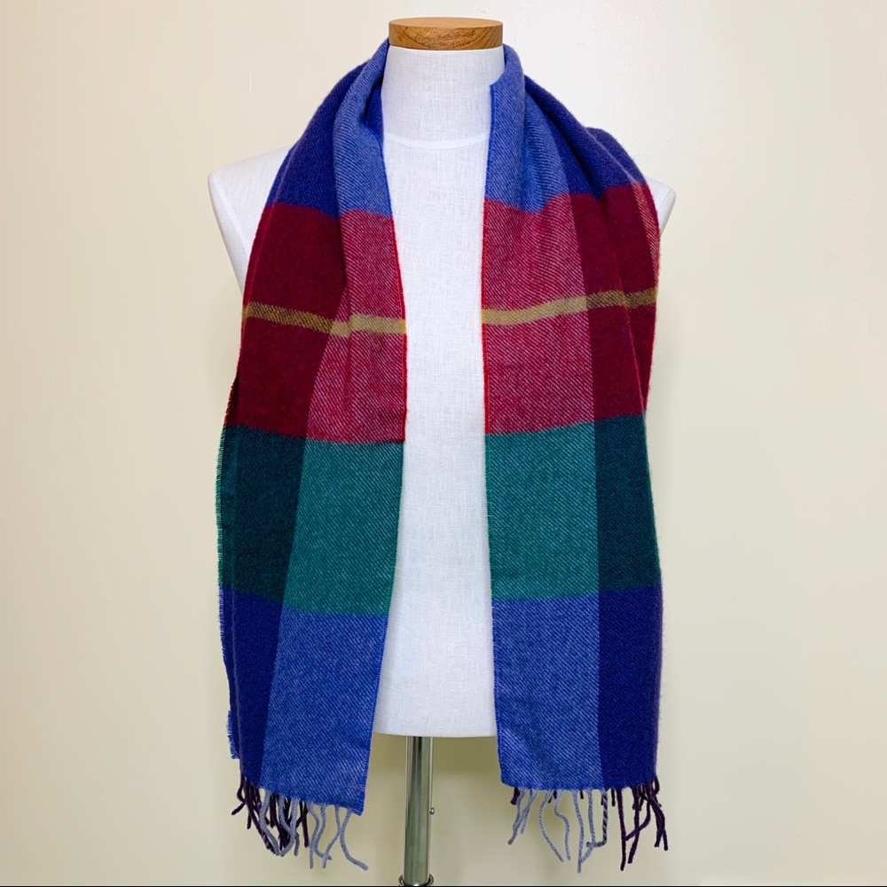 Higbee’s Plaid 100% Lambswool Scarf
